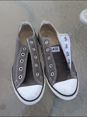 Converse Kids Brown & White Low Top Sneakers
